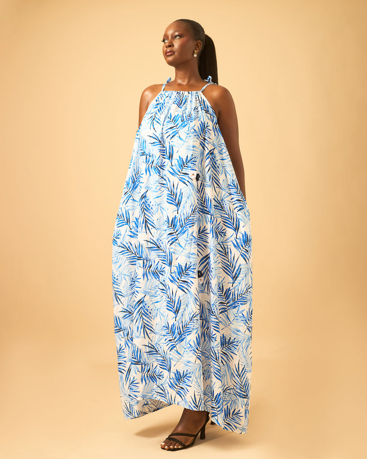 Elegantes blaues Kleid